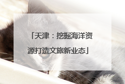 天津：挖掘海洋资源打造文旅新业态