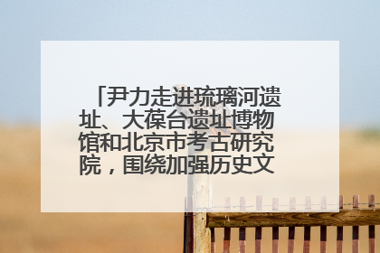 尹力走进琉璃河遗址、大葆台遗址博物馆和北京市考古研究院，围绕加强历史文化名城保护调研