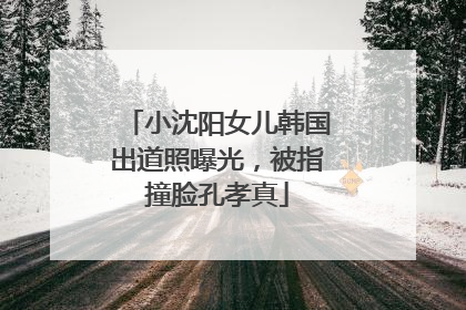 小沈阳女儿韩国出道照曝光，被指撞脸孔孝真