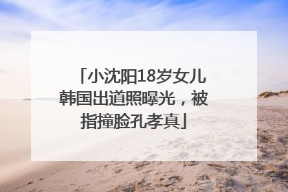 小沈阳18岁女儿韩国出道照曝光，被指撞脸孔孝真