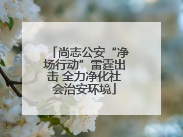 尚志公安“净场行动”雷霆出击 全力净化社会治安环境