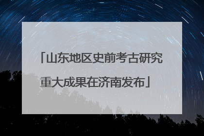 山东地区史前考古研究重大成果在济南发布