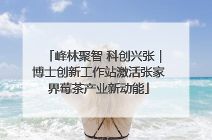 峰林聚智 科创兴张｜博士创新工作站激活张家界莓茶产业新动能