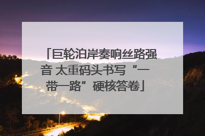 巨轮泊岸奏响丝路强音 太重码头书写“一带一路”硬核答卷