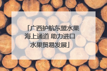 广西护航东盟水果海上通道 助力进口水果贸易发展