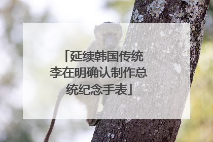 延续韩国传统 李在明确认制作总统纪念手表