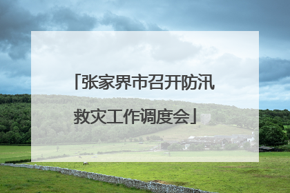 张家界市召开防汛救灾工作调度会