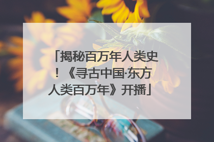 揭秘百万年人类史！《寻古中国·东方人类百万年》开播
