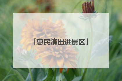 惠民演出进景区