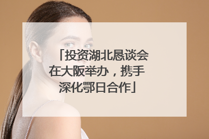 投资湖北恳谈会在大阪举办，携手深化鄂日合作