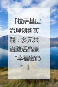 拉萨基层治理创新实践：多元共治激活高原“幸福密码”