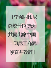 李强同印尼总统普拉博沃共同出席中国－印尼工商界晚宴并致辞