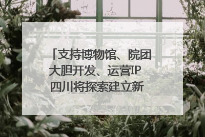 支持博物馆、院团大胆开发、运营IP 四川将探索建立新的收入分配激励机制｜新闻发布最前线