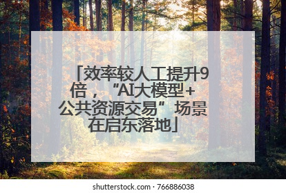 效率较人工提升9倍，“AI大模型+公共资源交易”场景在启东落地