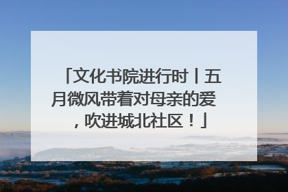 文化书院进行时丨五月微风带着对母亲的爱,吹进城北社区!