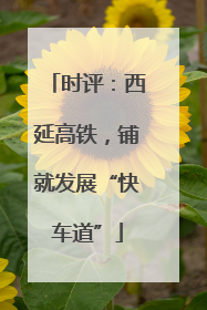 时评：西延高铁，铺就发展“快车道”