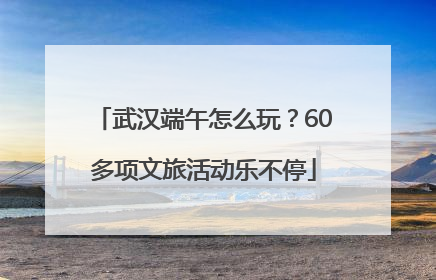 武汉端午怎么玩？60多项文旅活动乐不停
