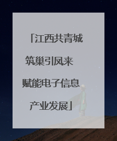 江西共青城筑巢引凤来 赋能电子信息产业发展
