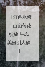 江西永修：百亩荷花绽放 生态美景引人醉