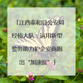 江西泰和县公安局经侦大队：运用新型警务助力护企安商跑出“加速度”