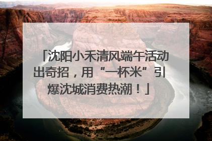 沈阳小禾清风端午活动出奇招，用“一杯米”引爆沈城消费热潮！