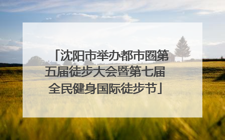 沈阳市举办都市圈第五届徒步大会暨第七届全民健身国际徒步节