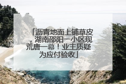 沥青地面上铺草皮，湖南邵阳一小区现荒唐一幕！业主质疑为应付验收