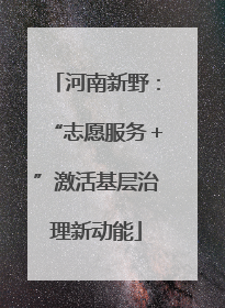 河南新野：“志愿服务＋”激活基层治理新动能
