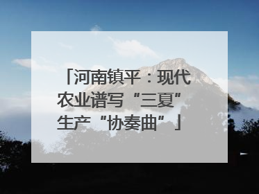 河南镇平：现代农业谱写“三夏”生产“协奏曲”