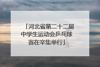 河北省第二十二届中学生运动会乒乓球赛在辛集举行