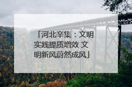 河北辛集：文明实践提质增效 文明新风蔚然成风