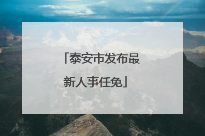 泰安市发布最新人事任免