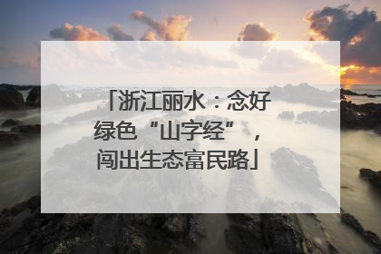 浙江丽水：念好绿色“山字经”，闯出生态富民路