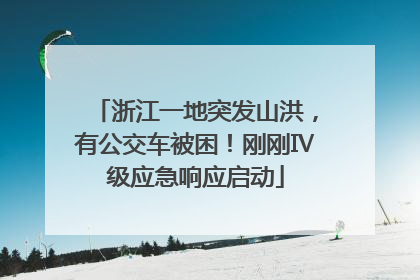 浙江一地突发山洪，有公交车被困！刚刚Ⅳ级应急响应启动