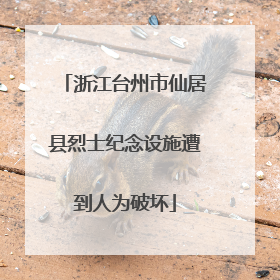 浙江台州市仙居县烈士纪念设施遭到人为破坏