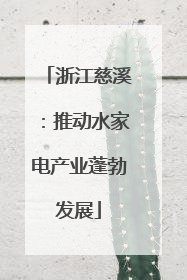 浙江慈溪：推动水家电产业蓬勃发展