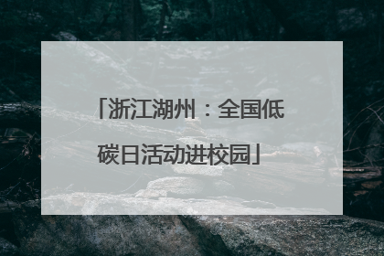 浙江湖州：全国低碳日活动进校园