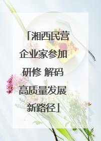 湘西民营企业家参加研修 解码高质量发展新路径