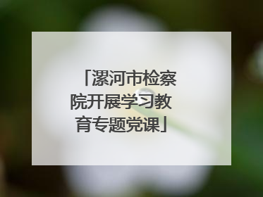 漯河市检察院开展学习教育专题党课