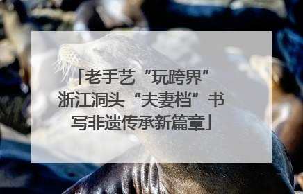老手艺“玩跨界” 浙江洞头“夫妻档”书写非遗传承新篇章
