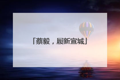蔡毅，履新宣城