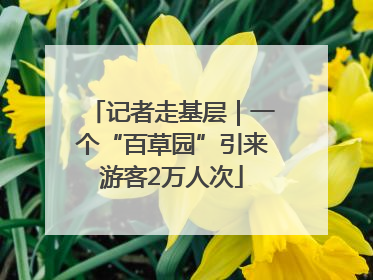 记者走基层｜一个“百草园”引来游客2万人次