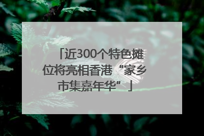 近300个特色摊位将亮相香港“家乡市集嘉年华”