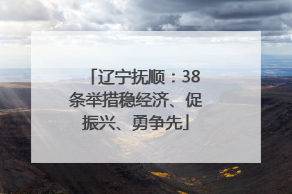 辽宁抚顺：38条举措稳经济、促振兴、勇争先