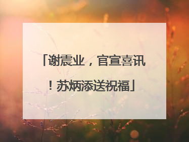 谢震业，官宣喜讯！苏炳添送祝福