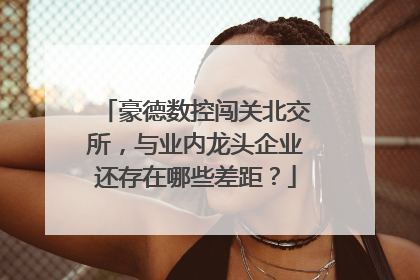 豪德数控闯关北交所，与业内龙头企业还存在哪些差距？