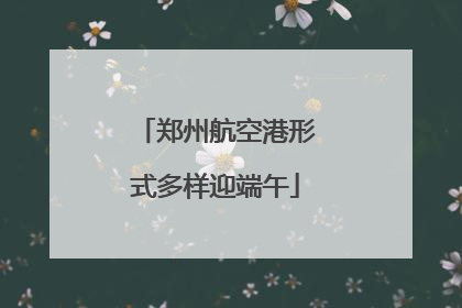 郑州航空港形式多样迎端午