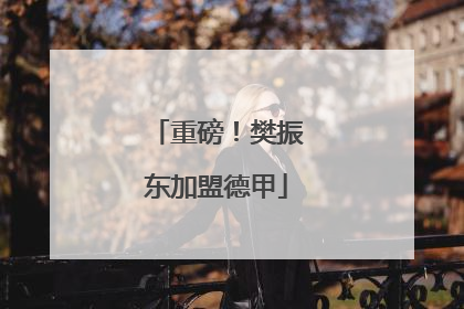 重磅！樊振东加盟德甲
