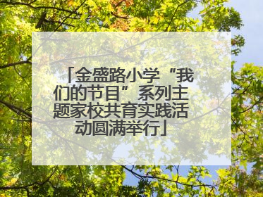 金盛路小学“我们的节目”系列主题家校共育实践活动圆满举行