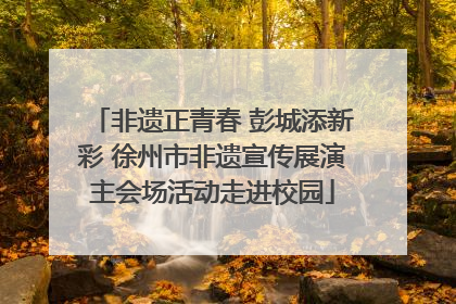 非遗正青春 彭城添新彩 徐州市非遗宣传展演主会场活动走进校园